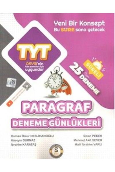 Sure Yayınları Süre Yayınları TYT Paragraf 25 li Deneme Günlükleri
