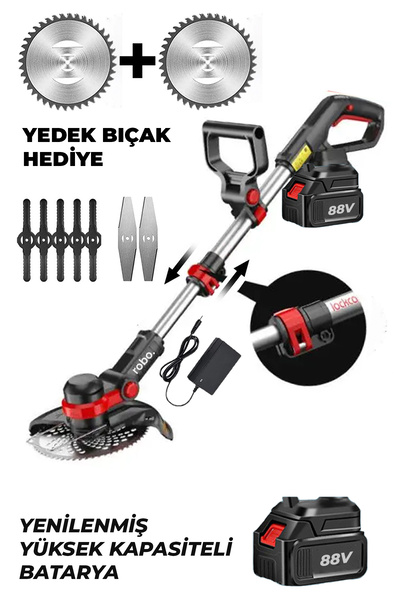 ROBO Şarjlı  Çim Biçme Makinesi Tırpan 88v