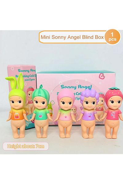 Choice Random 1pcs 2025 Sonny Angel Blind Box Refreshing Cold Drinks Series Mini Anime Figures Ornaments Do