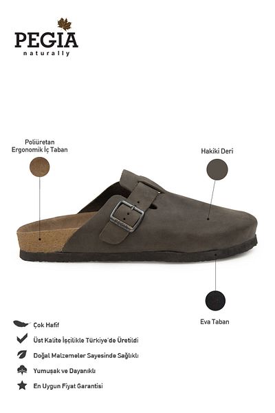 Pegia Women's Sabo Leather Slippers 215541