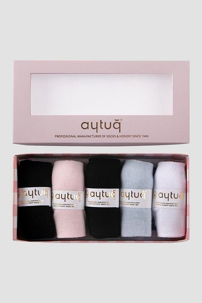 Aytuğ Women's Modal Booties Socks 5 Pairs Special Boxed 4 Colors 33241