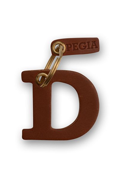 Pegia Letter D Δερμάτινο μπρελόκ 25an84