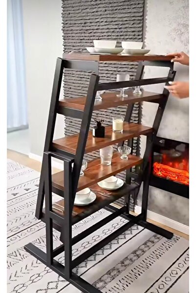 Decomob Abuze Katlanır Çok Amaçlı Masa, Kitaplık, Raf, 130 Cm