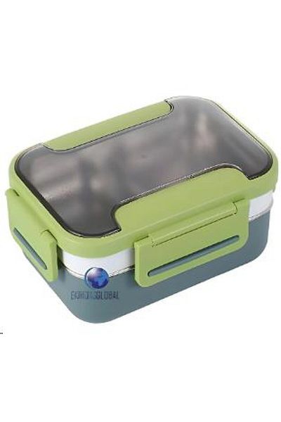 Vagonlife Double Layer Stainless Steel Lunch Box Green Bl20182