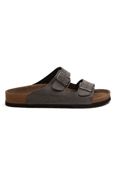 Pegia Men's Banded Leather Slippers 215020
