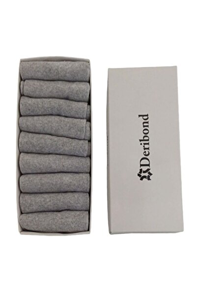 Deribond Чоловічі шкарпетки сірі 9 пар бавовняні, шкарпетки-шкарпетки