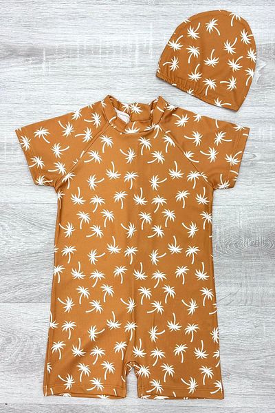 My Kids Wear Слънцезащитен бански за момче с боне и цип