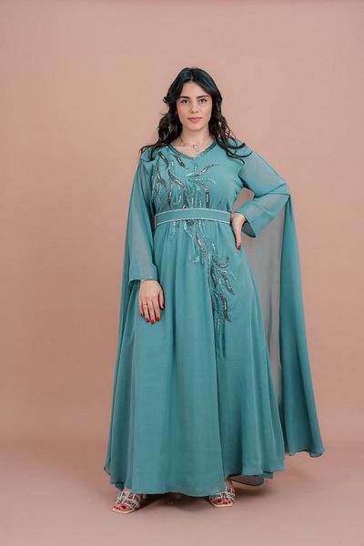 IKKXA Belted Elegant 2-Piece Kaftan