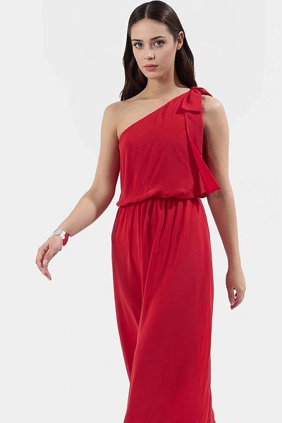 PayBuy Women's Maxi Chiffon Dress One Shoulder Skater Cutout Distinguished Material Stylish Appearance