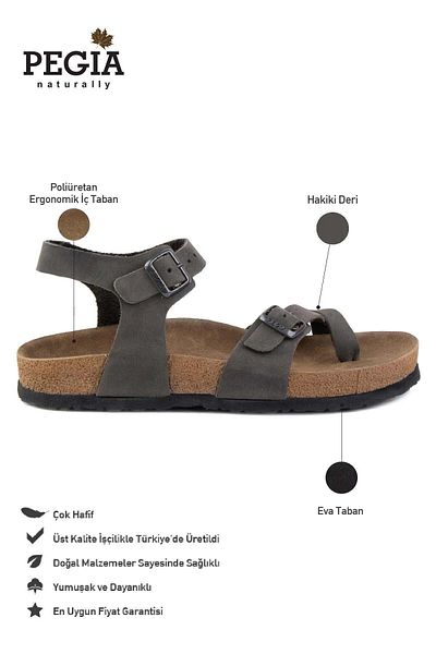 Pegia Sandale de damă Flip Flops din piele naturală 215513