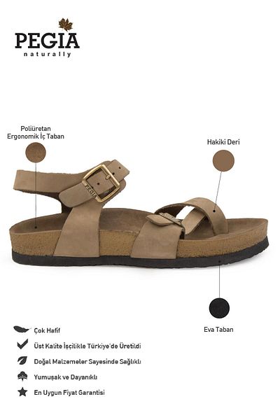 Pegia Sandale de damă Flip Flops din piele naturală 215513