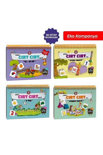 Çocuk Akademi Cırt Cırt Serisi 4'lü Eko Paket