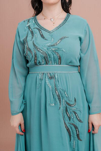 IKKXA Belted Elegant 2-Piece Kaftan