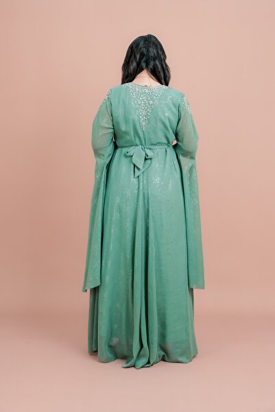 IKKXA Belted Elegant 2-Piece Kaftan