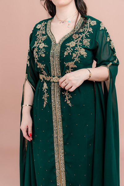 IKKXA Belted Elegant 2-Piece Kaftan