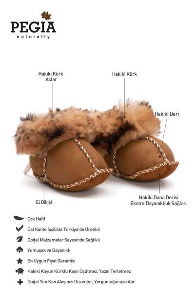 Pegia Genuine Fur Baby Booties 141113