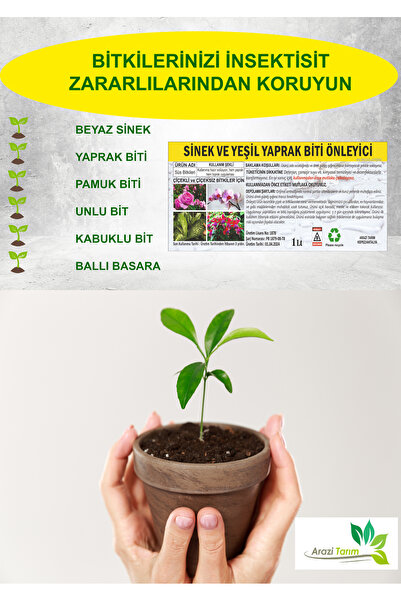 ARAZİ TARIM Sinek ve Yeşil Yaprak Biti Önleyici 250 ml - Organik Bitki Besini 250 ml (ikili set)