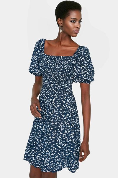 PayBuy Floral Pattern Mini Dress Viscose Fabric Comfortable Fit Casual Style Distinguished Material Quality Craftsmanship