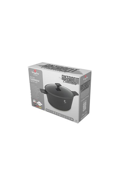 Berlinger Haus Pot With Lid, 30 Cm Anthracite Bh 8133