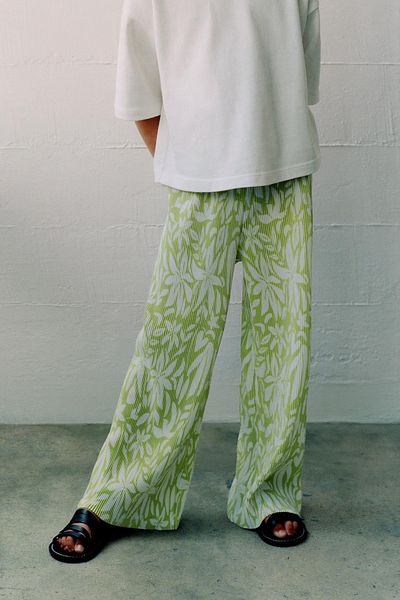 e-çocuk Pleated Patterned Trousers N021