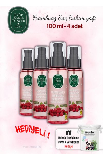 Eyüp Sabri Tuncer Raspberry Hair Care Oil - 100ml x 4 Pieces