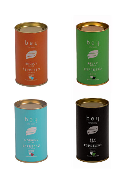 Bey Kahve مجموعة قهوة بكبسولة ألومنيوم متوافقة مع نسبريسو من بي كوفي روستر 4 × 10 قطع