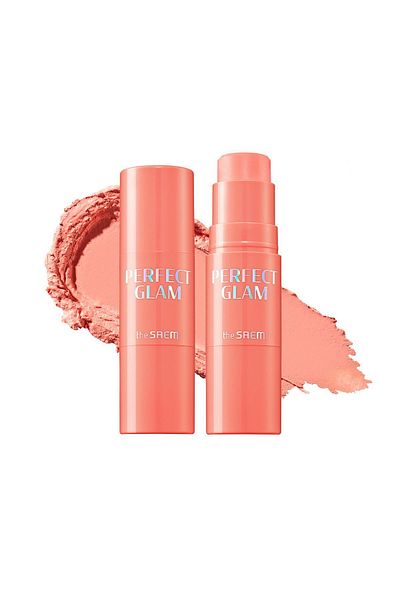 THE SAEM Perfect Glam Stick - Natural Looking Blusher, Apricot Milk - Vi̇oni̇ne