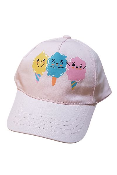 Kitti Baby Girl 1-3 Years Old Summer Brimmed Dodurma Patterned Cotton Hat 48 Cm