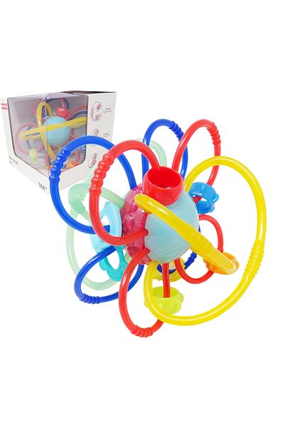 Salamandra Galaxy-shaped rattle, soft parts, accessible design