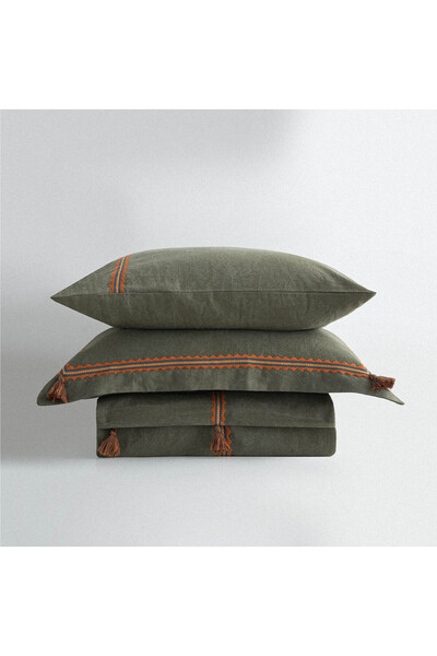 Ecocotton Hazar Battal Boy Nevresim Takımı %100 Organik Pamuk Saten Parça Boy...