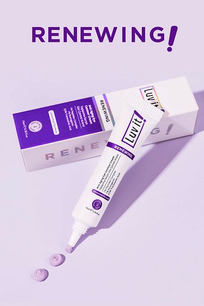 Luv it! Anti-Aging under Eye Dark Circles Anti-Puffiness Eye Contour Cream (Peptides-Ruscogenin-Tranexamic Acid) 15ml