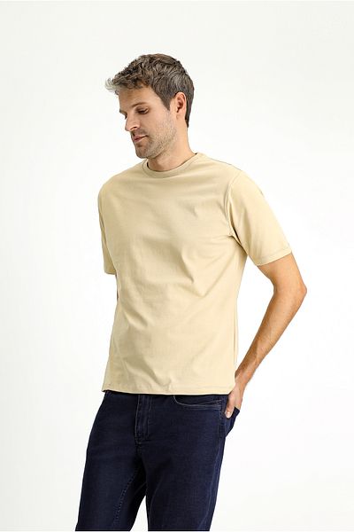 Kiğılı Crew Neck Regular Fit Single Jersey Cotton T-Shirt