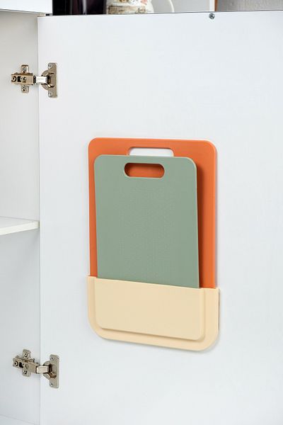 netteucuzluk Hanging 2-Piece Cutting Board Inside Cabinet Above Counter