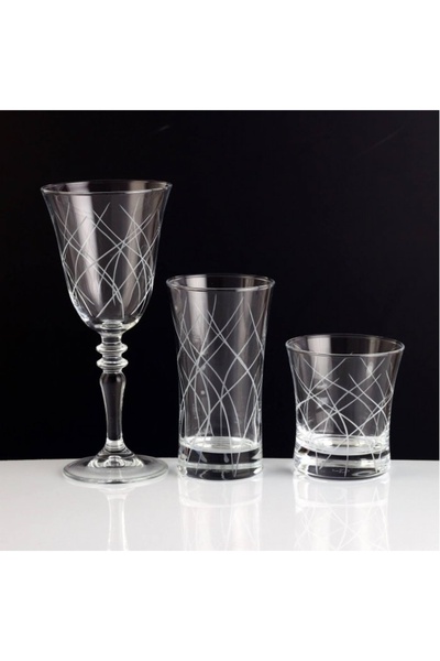 Generic Brand Pasabahce Leyla Decor 18 Piece 6 Personality Cup Set