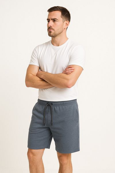 UOMOPARK 8043 Cotton Tie Waist Pocket Regular Fit Printed Summer Color Shorts