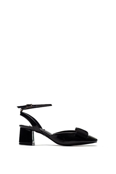 Dedos Women's Platform Thick Wedge Heel Buckle Daily Patent Leather Shoes 720