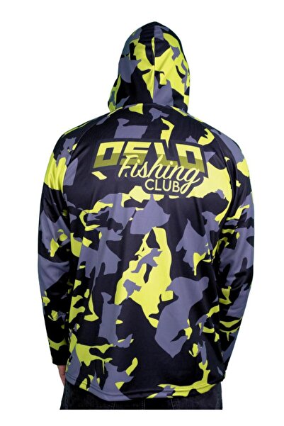 Oslo Μπλουζάκι Performance Fisherman με κουκούλα Yellow Camo