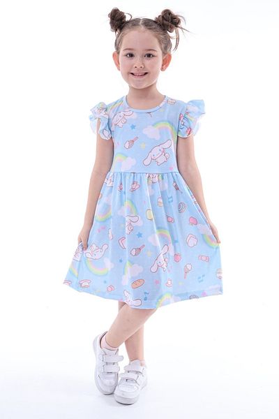 MAXI DRY Φόρεμα για κορίτσια Lycra, Σχέδιο σύννεφων, 2-8 ετών