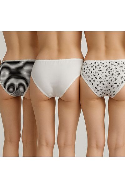 Pierre Cardin Pachet economic Dream 2700 - Pachet de 3 chiloți de bază din bumbac imprimat și cu modele