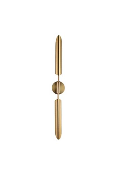 LUXXO Golden Tube Wall Lamp, 2xG9, Aluminum Body, Gold, 76x5x8 cm