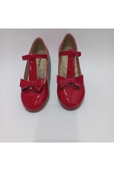 AKTAŞ ORTOPEDİ GIRL'S DOUBLE BOWTOWN POLE ORTHOPEDIC RED FLAT BALETTE SHOES