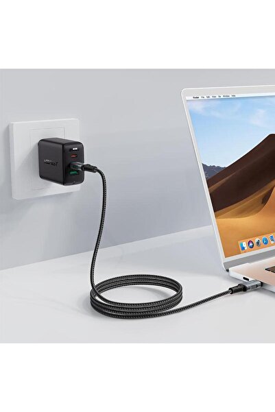 Acefast C4-03 Pd Type-c To Type-c 100w 5a Hızlı Şarj Ve Data Kablosu Siyah