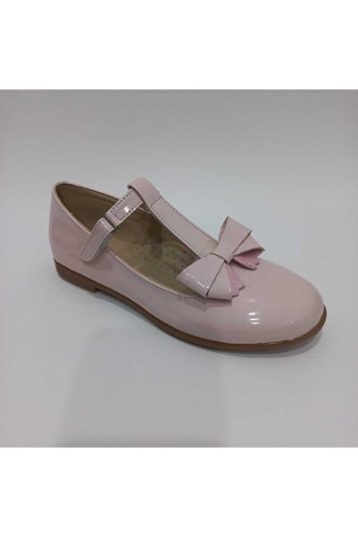 AKTAŞ ORTOPEDİ حذاء راقصة الباليه من الجلد باللون الوردي مع ربطة عنق مزدوجة ل...