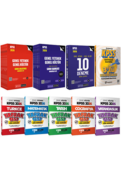 Pegem Akademi Yayıncılık 2026 KPSS Lisans Karma Set(Konu Anlatımı 6 Kitap-Çöz...