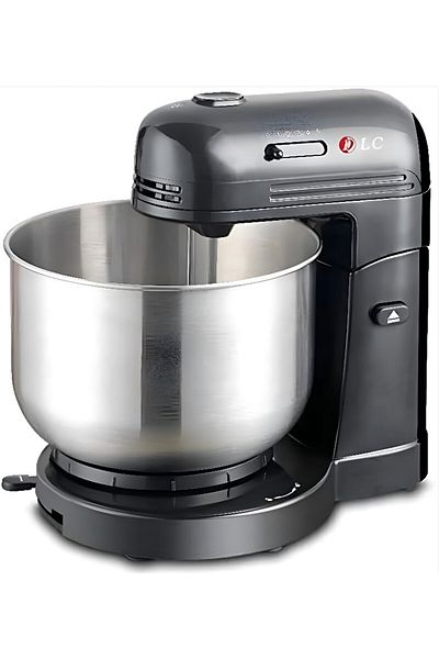DLC Electric Stand Mixer 350W – Black/Silver with Stainless Steel Bowl