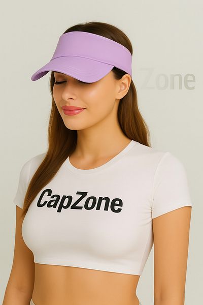 CapZone Visor Hat Unisex Tennis Hat Uv Protection 100% Cotton Lilac