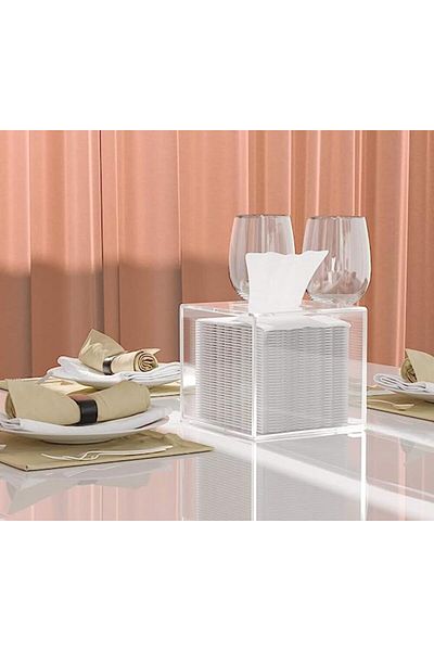 SMARTPOINTS Acrylic Tissue Box Cover 5.4x5.4x5.4''