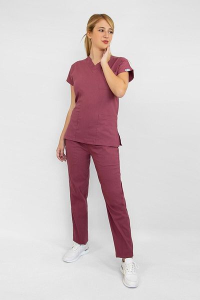 Nur Medikal Giyim Set de sus și de jos Dusty Rose Lycra