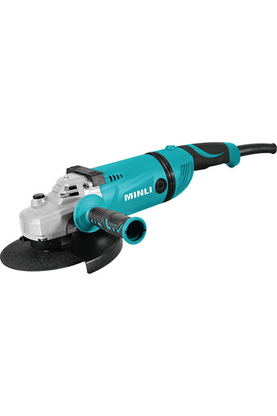 MINLI مخرطة زاوية 7 بوصة 2600 واط مع مقبض لتقليل الاهتزاز، واقي حماية، سرعة ع...