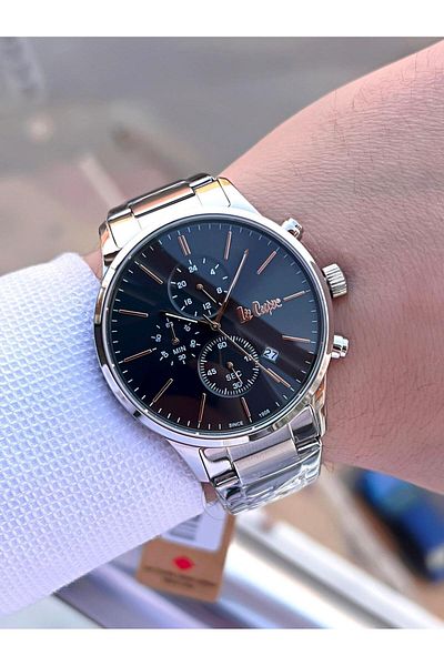 Lee Cooper Steel Band Inner Functions Active 5 Atm Water Resistant Men Wrist Watch Elc8042.360